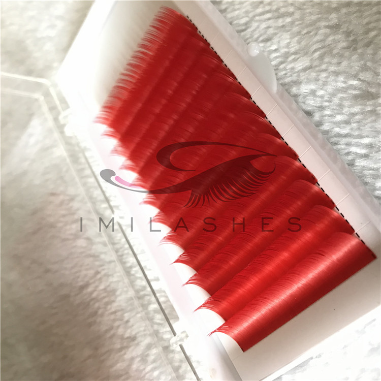 Wholesale colored flat eyelash extensions 